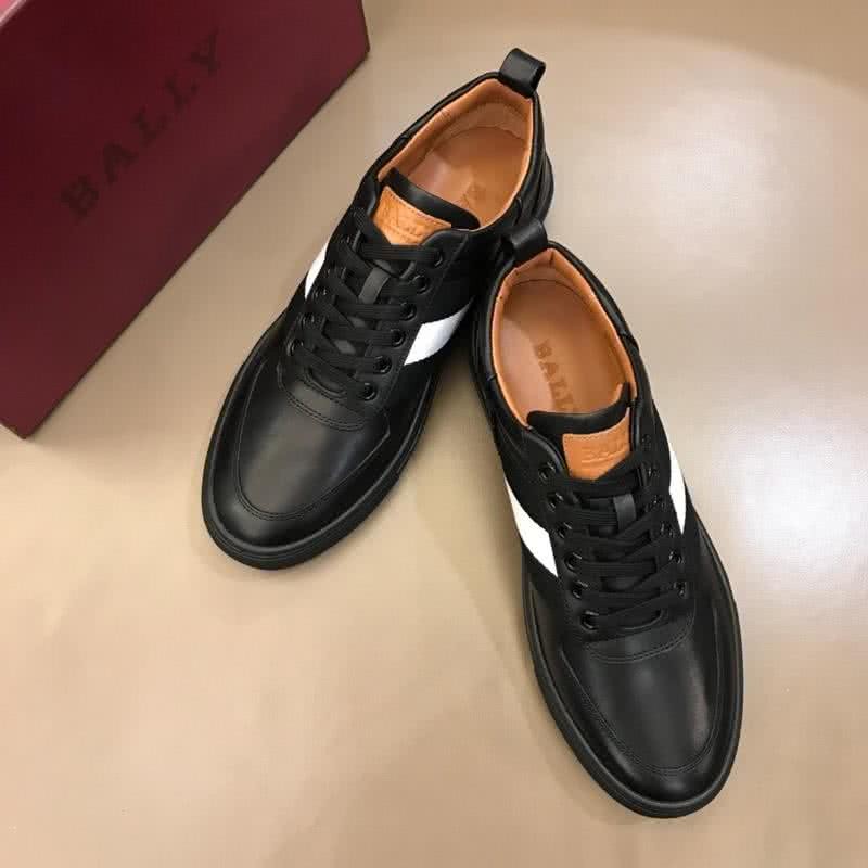 Bally Fashion Leather Shoes Cowhide White And Black Men 3