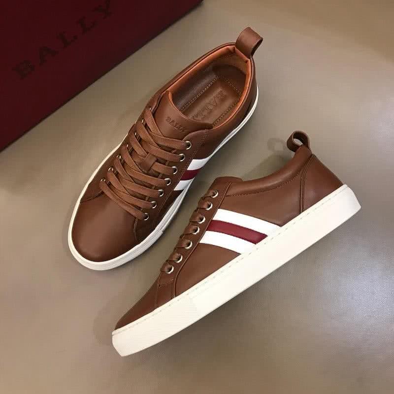Bally Fashion Leather Shoes Cowhide White And Brown Men 1