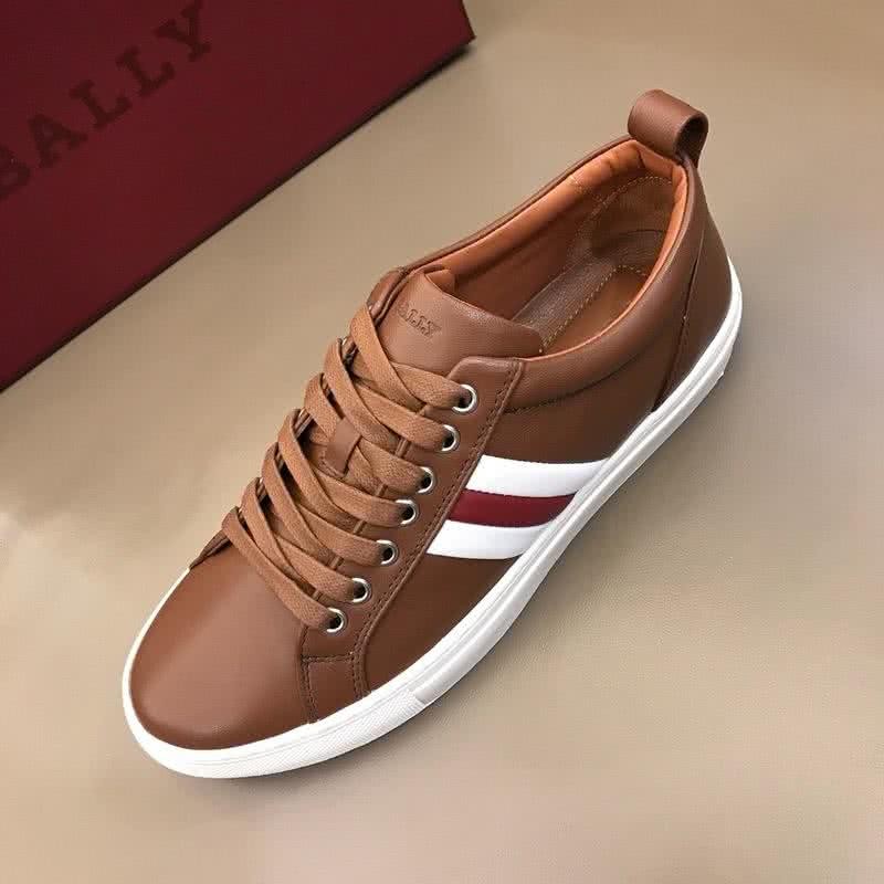 Bally Fashion Leather Shoes Cowhide White And Brown Men 5