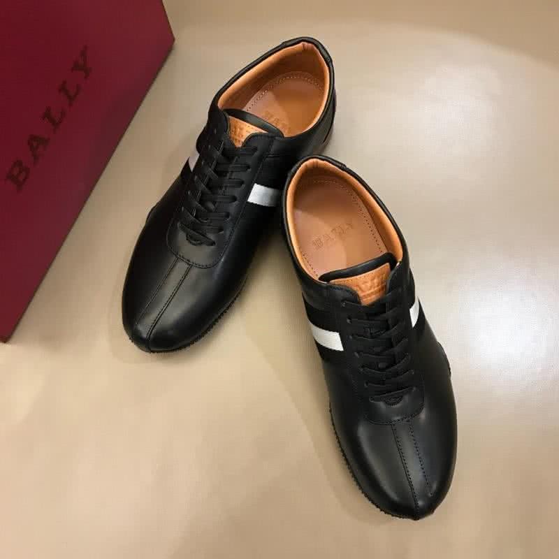 Bally Fashion Leather Shoes Cowhide Black And Brown Men 3