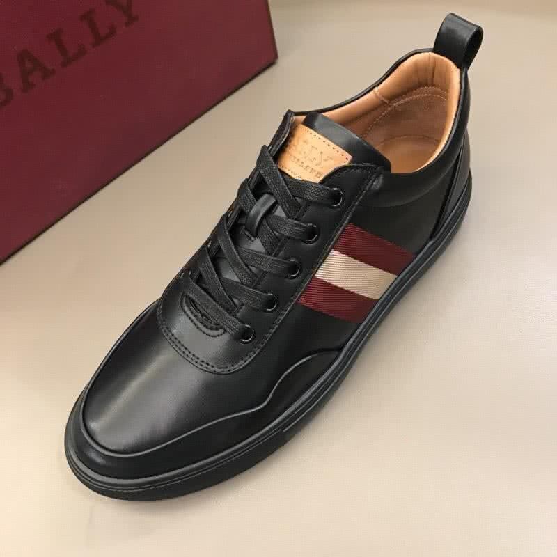 Bally Fashion Leather Shoes Cowhide Black And Red Men 5