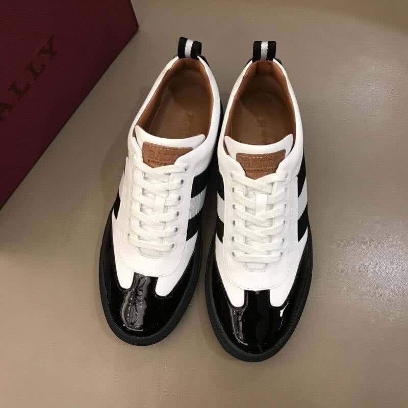 Bally Fashion Leather Shoes Cowhide Black And White Men 1