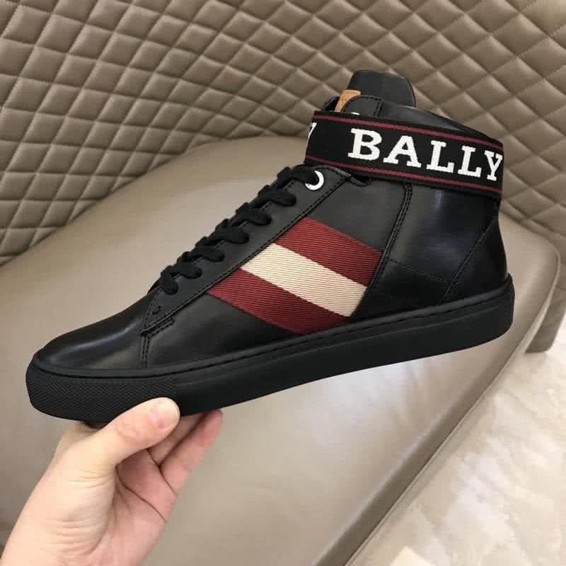 Bally Fashion Leather Shoes Cowhide Black Men 8