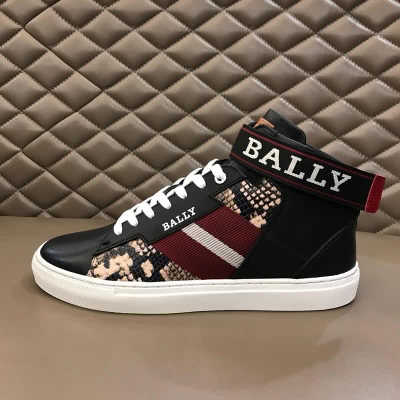 Bally Fashion Leather Shoes Cowhide Black And White Men 5