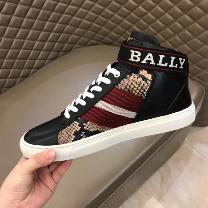 Bally Fashion Leather Shoes Cowhide Black And White Men 8
