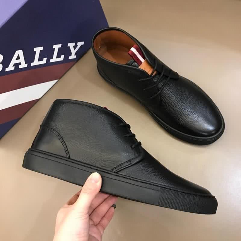 Bally Fashion Leather Shoes Cowhide Black Men 4
