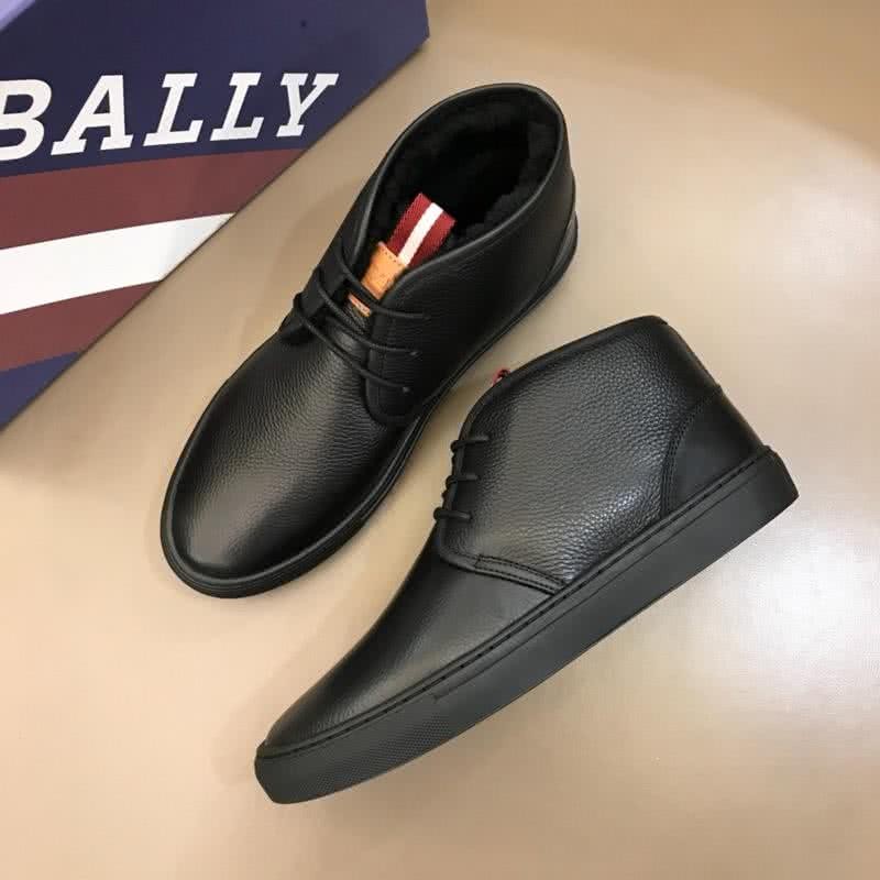 Bally Fashion Leather Sports Shoes Cowhide Black Men 1
