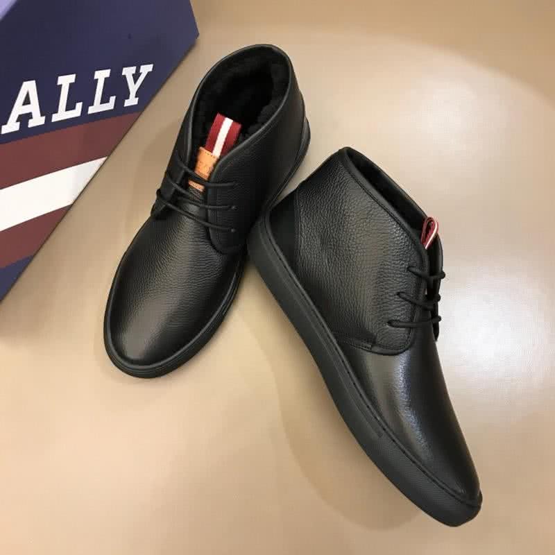 Bally Fashion Leather Sports Shoes Cowhide Black Men 3