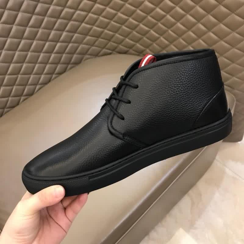 Bally Fashion Leather Sports Shoes Cowhide Black Men 8
