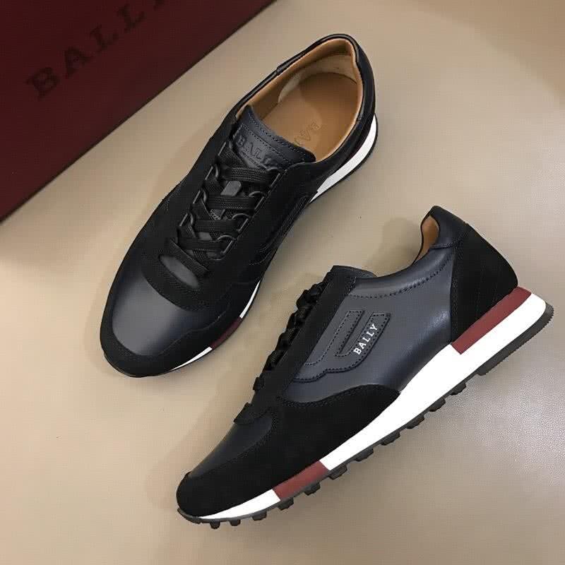 Bally Fashion Leather Sports Shoes Cowhide White And Black Men 1