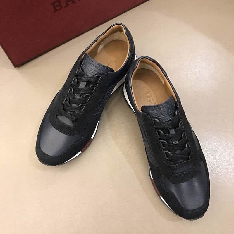 Bally Fashion Leather Sports Shoes Cowhide White And Black Men 3
