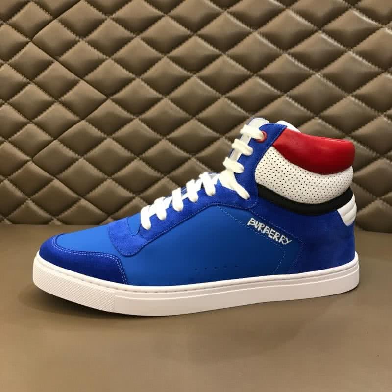 Burberry Fashion Comfortable Sneakers Cowhide Blue Men 5