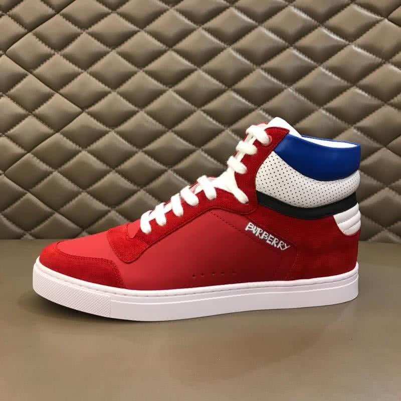Burberry Fashion Comfortable Sneakers Cowhide Red Men 5