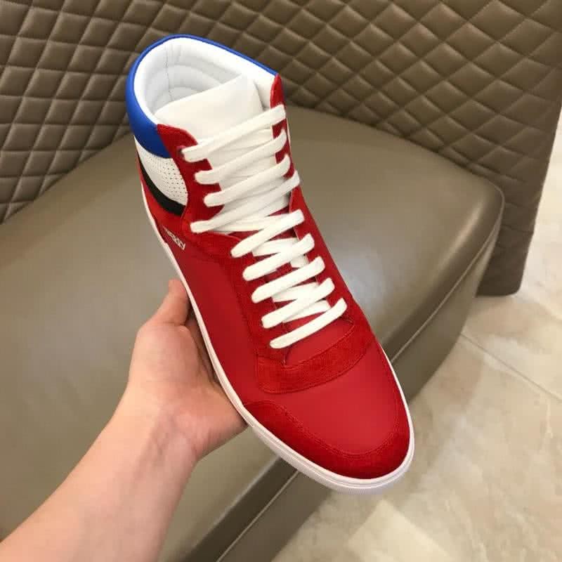Burberry Fashion Comfortable Sneakers Cowhide Red Men 7