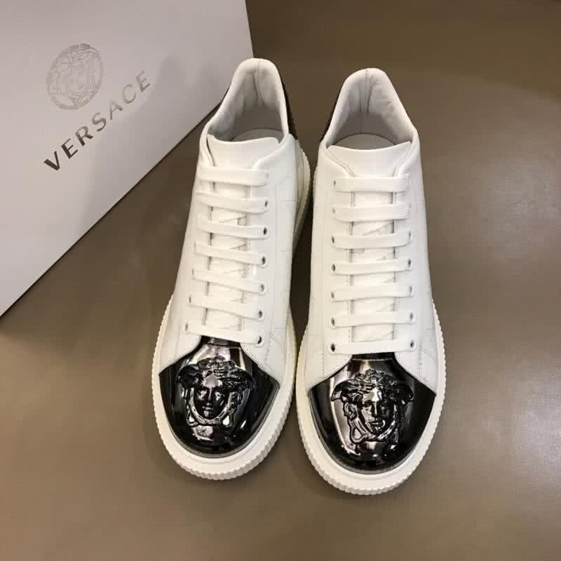 Versace High-top 3D Medusa Full Cowhide Loafers Black And White Men 2