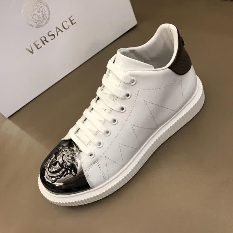 Versace High-top 3D Medusa Full Cowhide Loafers Black And White Men 5