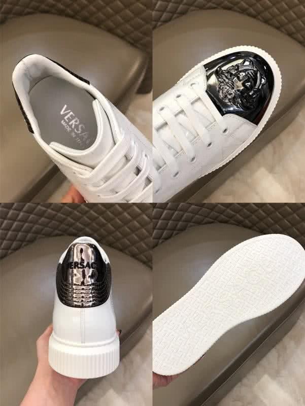 Versace High-top 3D Medusa Full Cowhide Loafers Black And White Men 9