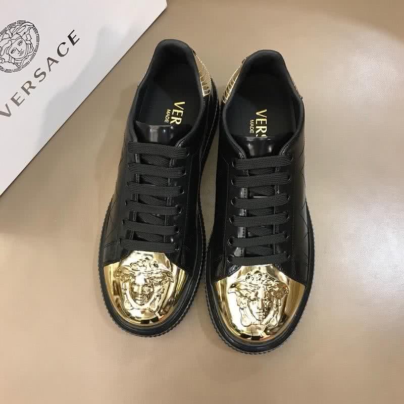 Versace Low-top 3D Medusa Full Cowhide Loafers Black And Gold Men 2