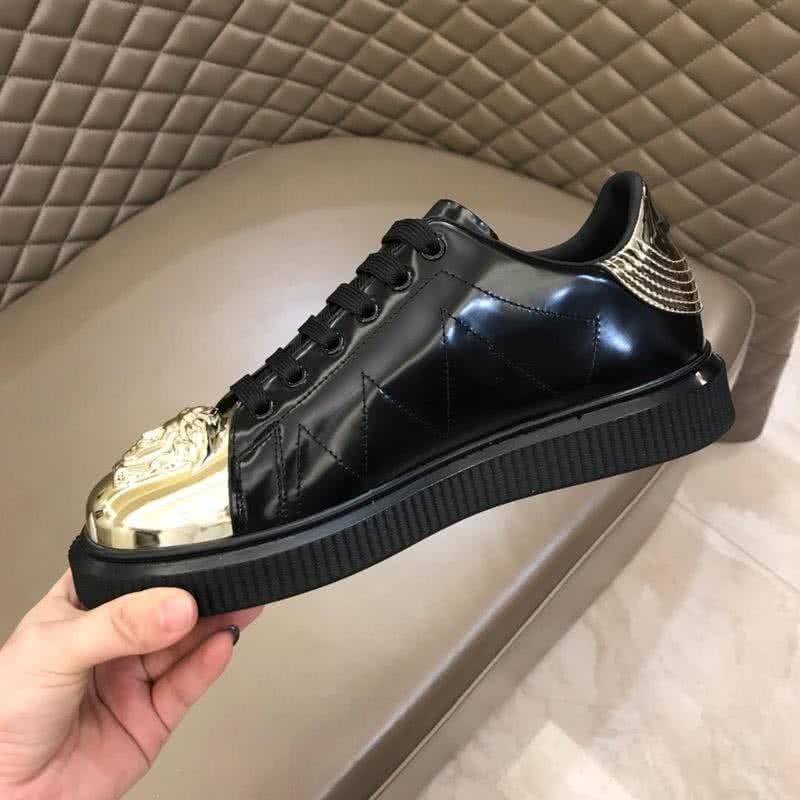 Versace Low-top 3D Medusa Full Cowhide Loafers Black And Gold Men 5