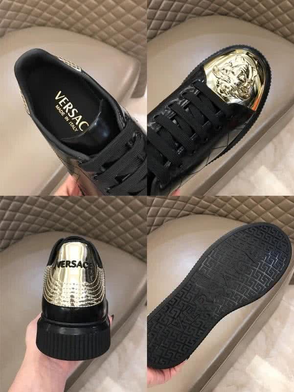 Versace Low-top 3D Medusa Full Cowhide Loafers Black And Gold Men 6