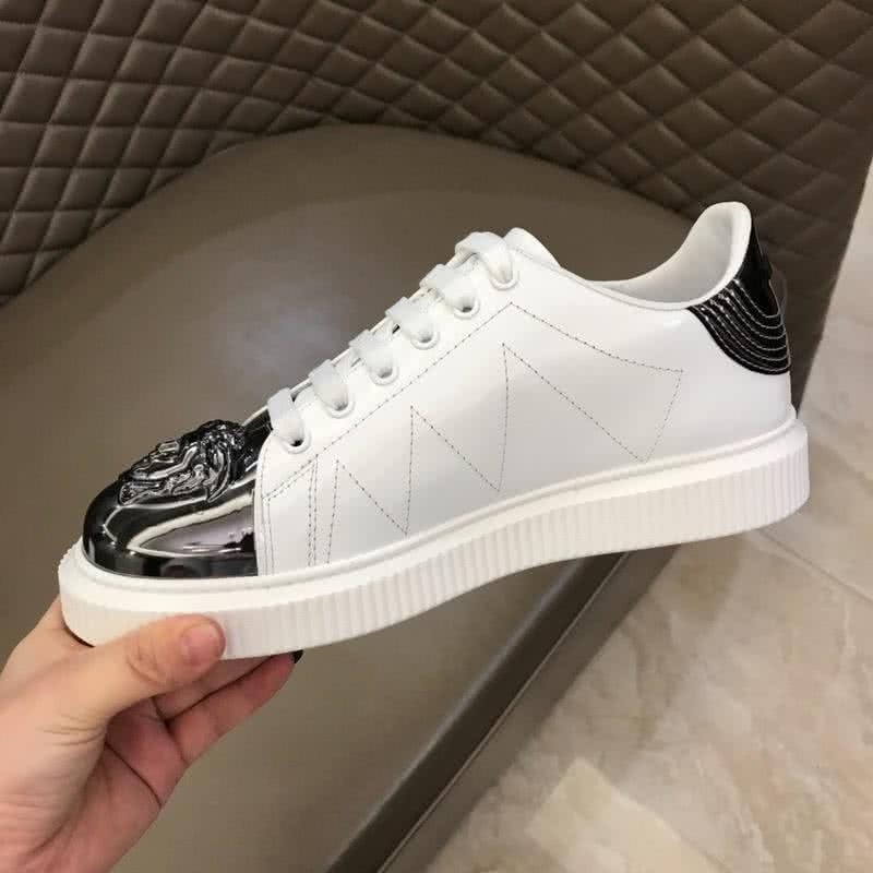 Versace Low-top 3D Medusa Full Cowhide Loafers Black And White Men 6