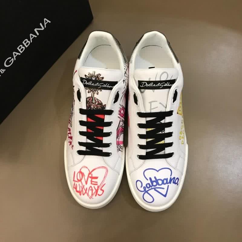 Dolce & Gabbana Sneakers Status Of Liberty Graffiti White Men And Women 2