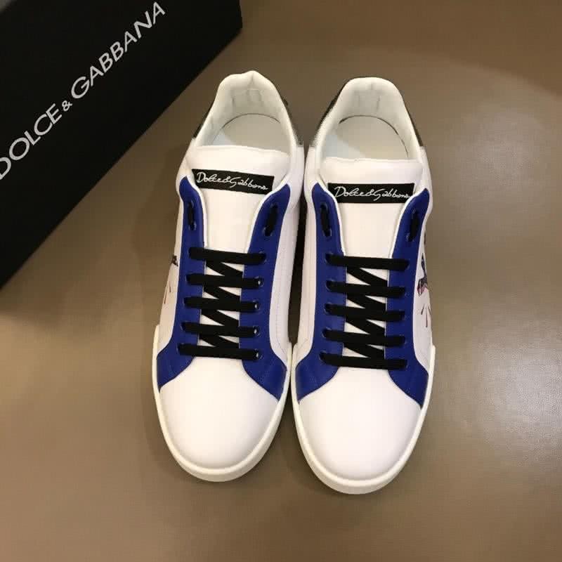 Dolce & Gabbana Sneakers Graffiti White Blue Men And Women 2