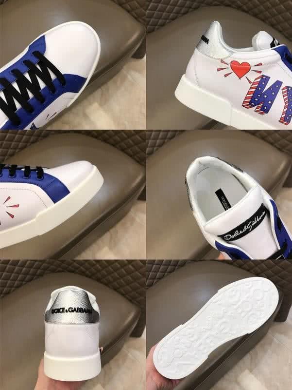 Dolce & Gabbana Sneakers Graffiti White Blue Men And Women 9