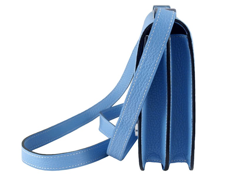 Hermes Constance 23 Single Shoulder Bag Togo Leather Blue 3