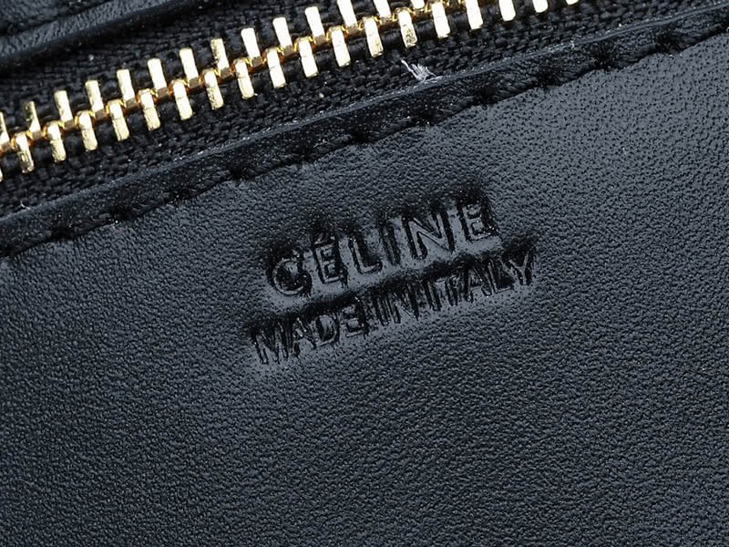 Celine Tie Nano Top Handle Bag Leather Black 2 21