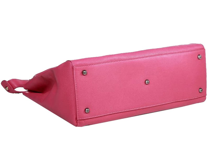 Fendi Peekaboo Calfskin Leather Bag Hot Pink 4