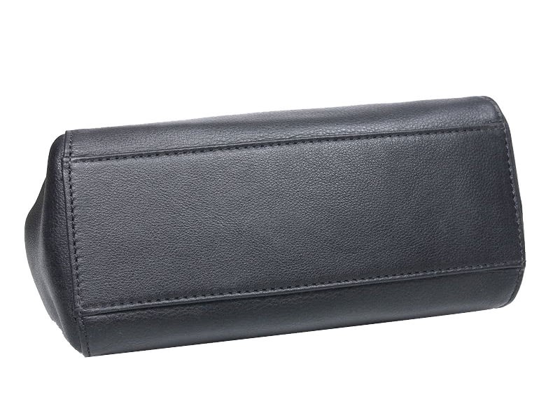 Fendi Iconic Mini Peekaboo Bag In Leather Black 4