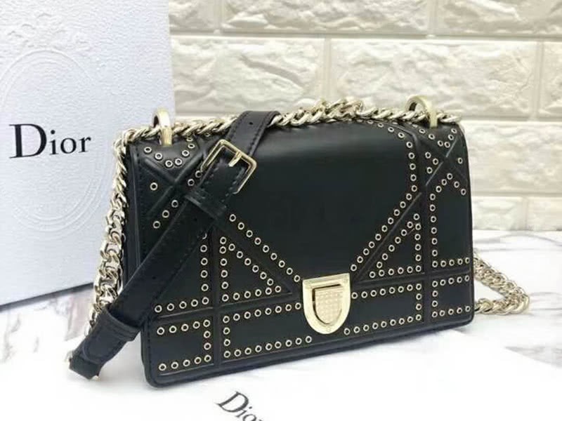 Dior Small Diorama Calfskin Bag Black d0421-1 3