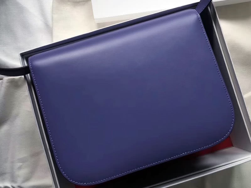 Celine Medium Classic Bag In Box Calfskin Blue 3