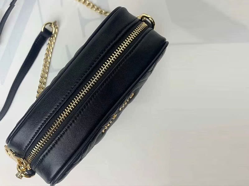 Miu Miu Calfskin Leather Belt Bag Black 7