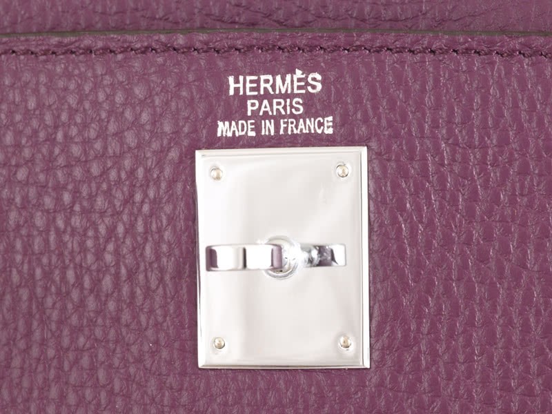 Hermes Kelly 32cm Togo Leather Clemence Raisin 9