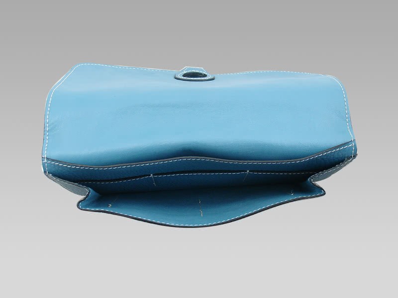 Hermes Dogon Togo Leather Wallet Purse Blue 9