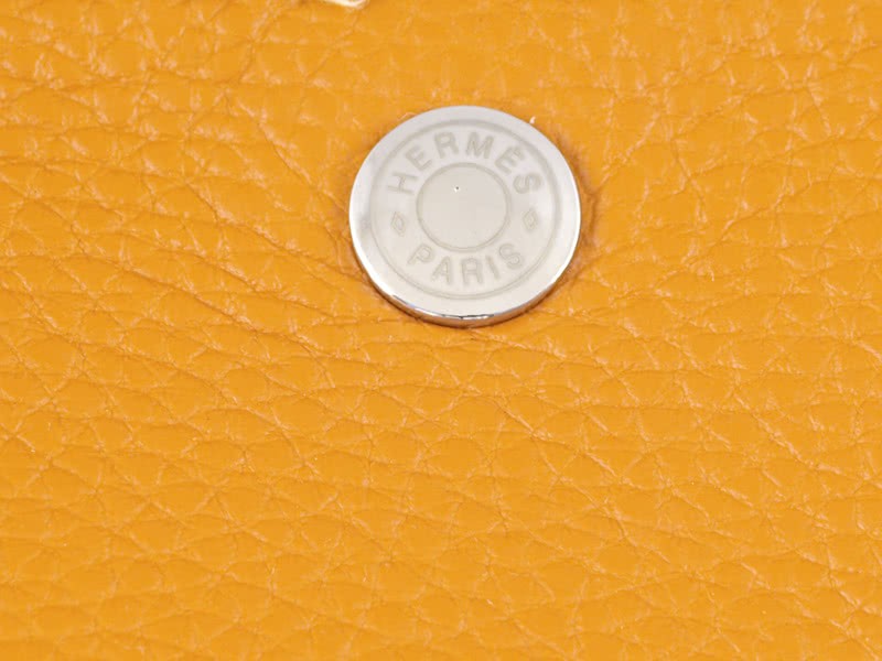 Hermes Garden Party Togo Leather Tote Bag Orange 7