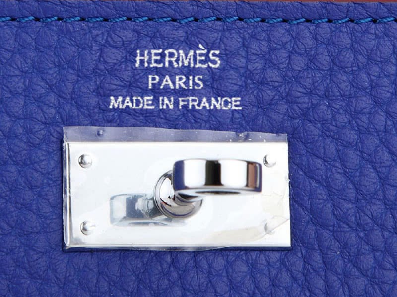 Hermes Dogon Togo Original Leather Kelly Long Wallet Electric Blue 4