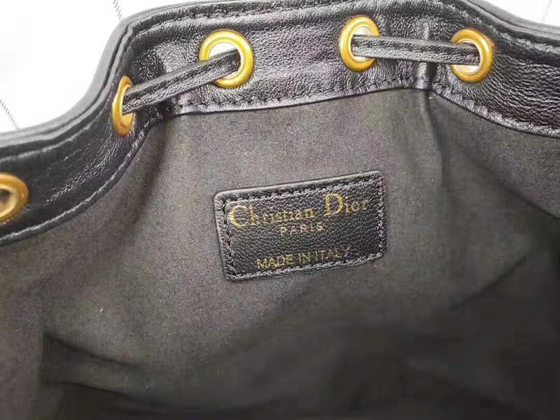 Dior Miss Dior Lambskin Bucket Bag Black 7