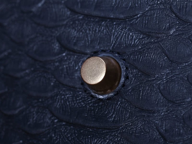 Celine Tie Nano Top Handle Bag Leather Blue Python 6