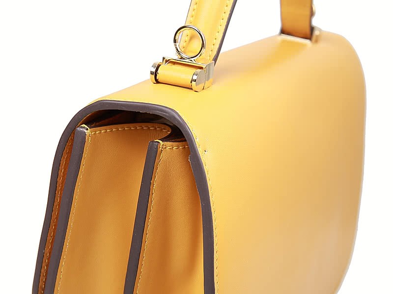 Hermes Stirrup Shoulder Bag Yellow 8