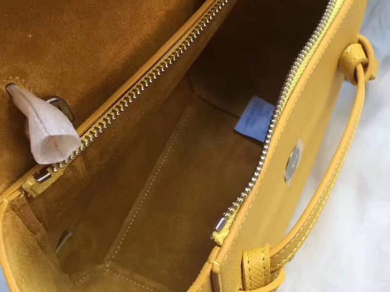 Celine Micro Belt Bag In Grained Calfskin Yellow 7