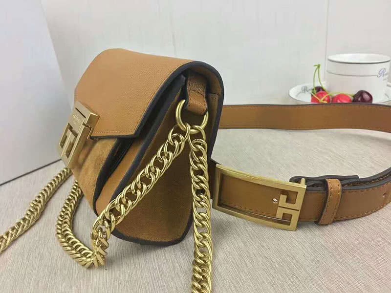 Givenchy Small gv3 Bag In Grained Leather And Suede Camel 7