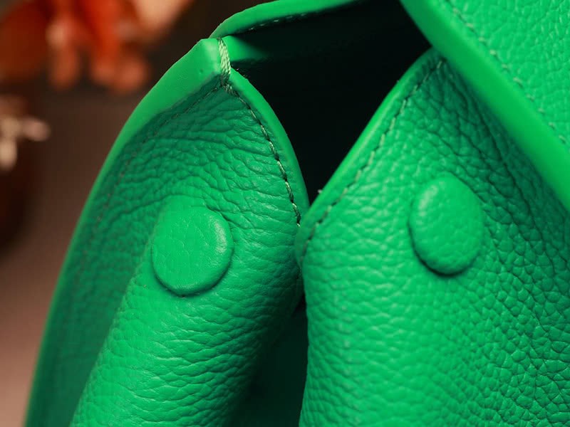 Celine Tie Nano Top Handle Bag Leather Green 11