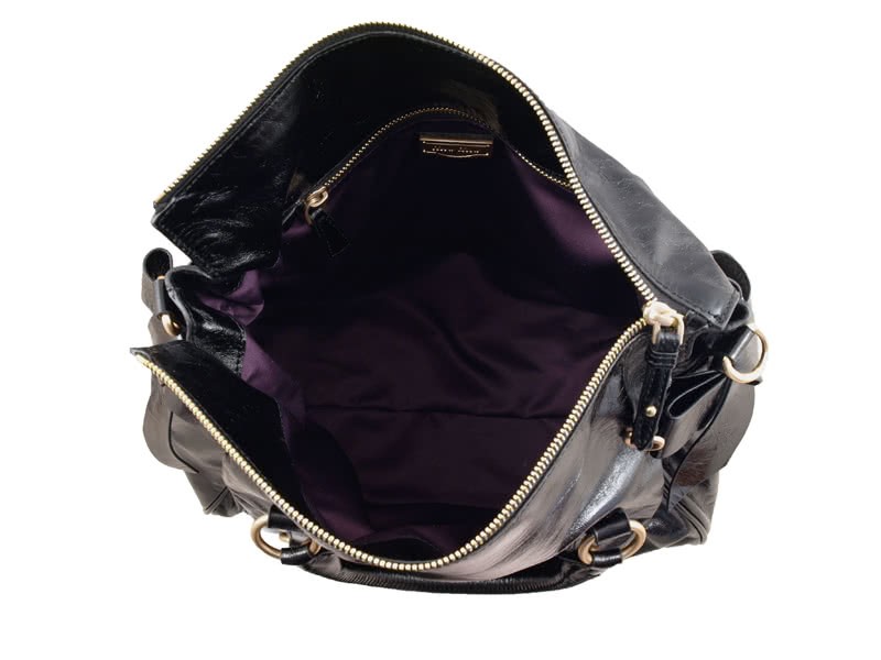 Miu Miu Shinny Leather Large Boston Bag Black 7