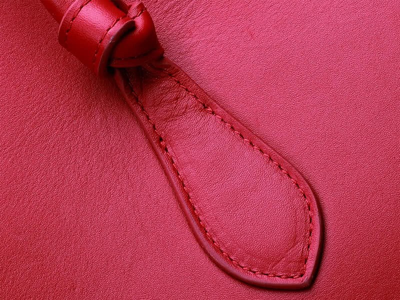Celine Tie Nano Top Handle Bag Leather Red 12