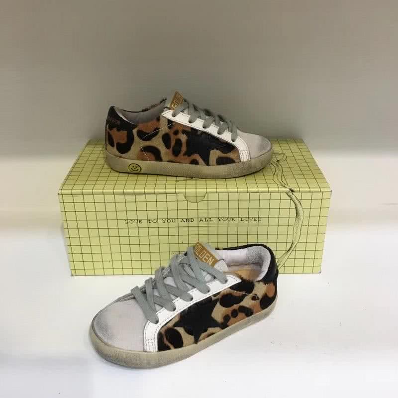 Golden Goose∕GGDB Kids Superstar Sneaker Antique style Kids leopard print Black 3