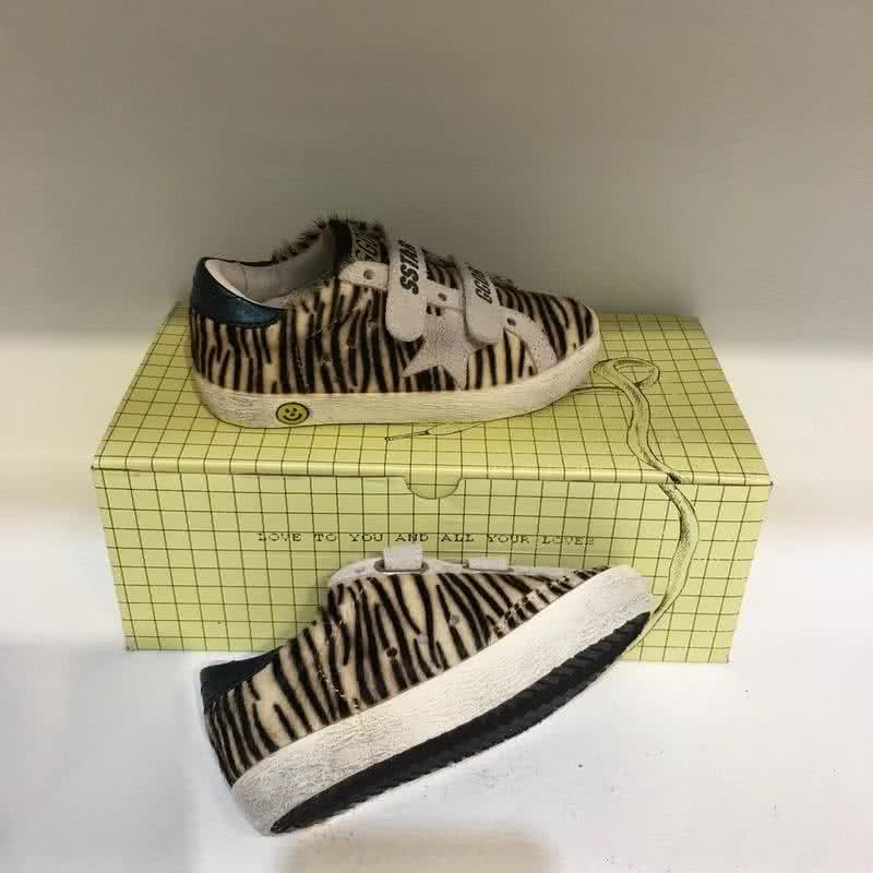 Golden Goose∕GGDB Kids Superstar Sneaker Antique style Kids zebra-stripe Black 3