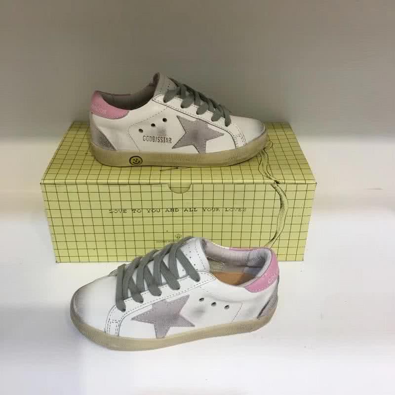 Golden Goose∕GGDB Kids Superstar Sneaker Antique style White and Pink 3